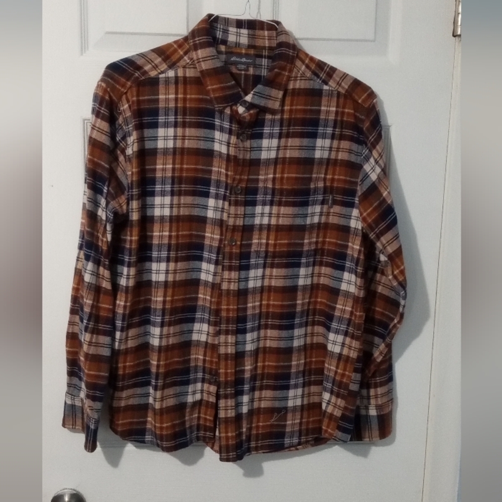 Eddie Bauer Multicolor Plaid Flannel Shirt